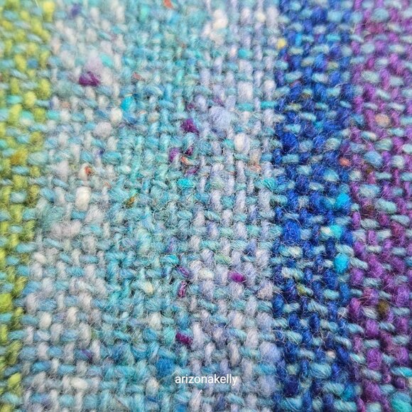 NWOT Handwoven Merino Wool Colorful Stripe Scarf Ireland - Picture 7 of 9